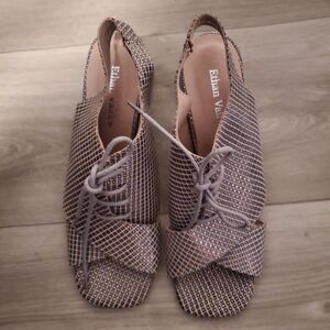 Ethan Valdes Opera Heel Shoes Size 39 8.5 70s Disco Chunky Heel Handmade